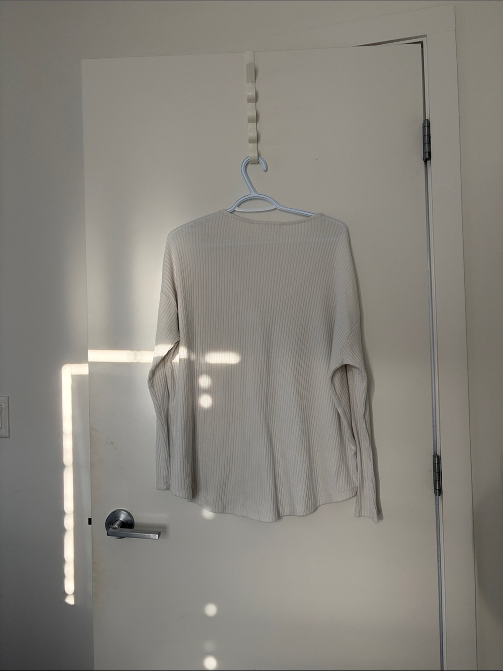 Aeropostale Cream Ribbed Button-Up Sweater - Picture 3 of 3